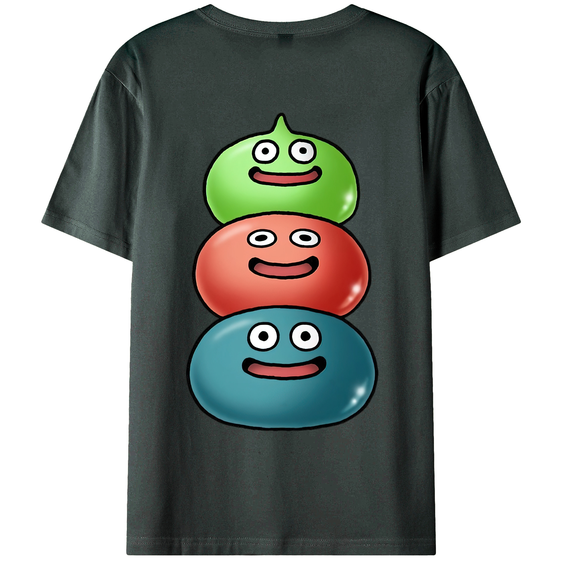 （画像用） ドラゴンクエスト Doragon Kuesuto Dragon Quest 綿100％ メンズ半袖Tシャツ（バックプリント） 通気性
